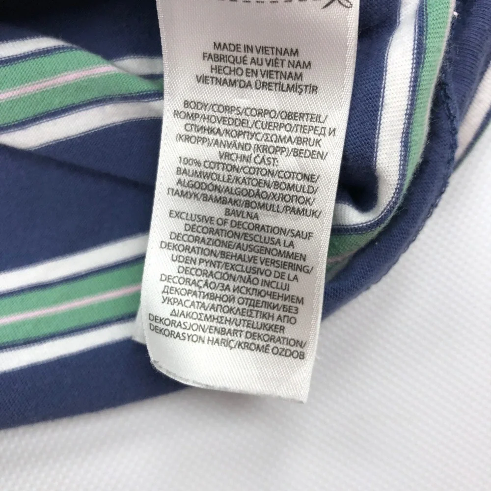Polo Ralph Lauren Mens XL Classic Fit Striped T-Shirt Navy Nautical